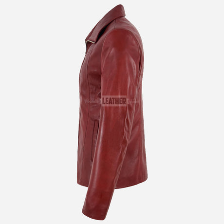 DALRAY Collared Leather Jacket for Women