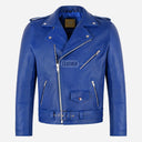 GRUZE Men’s Classic Leather Biker Jacket