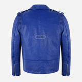 GRUZE Men’s Classic Leather Biker Jacket