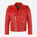GRUZE Men’s Classic Leather Biker Jacket