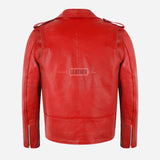 GRUZE Men’s Classic Leather Biker Jacket