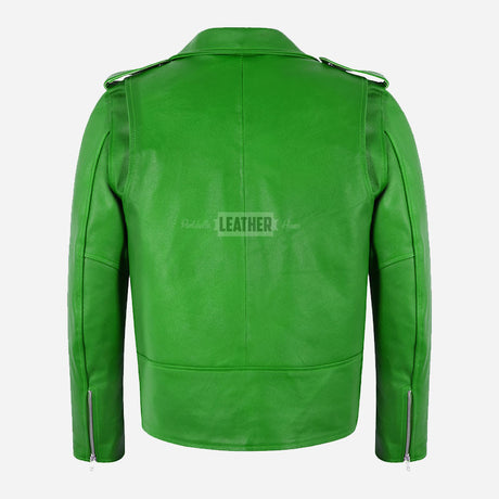 GRUZE Men’s Classic Leather Biker Jacket