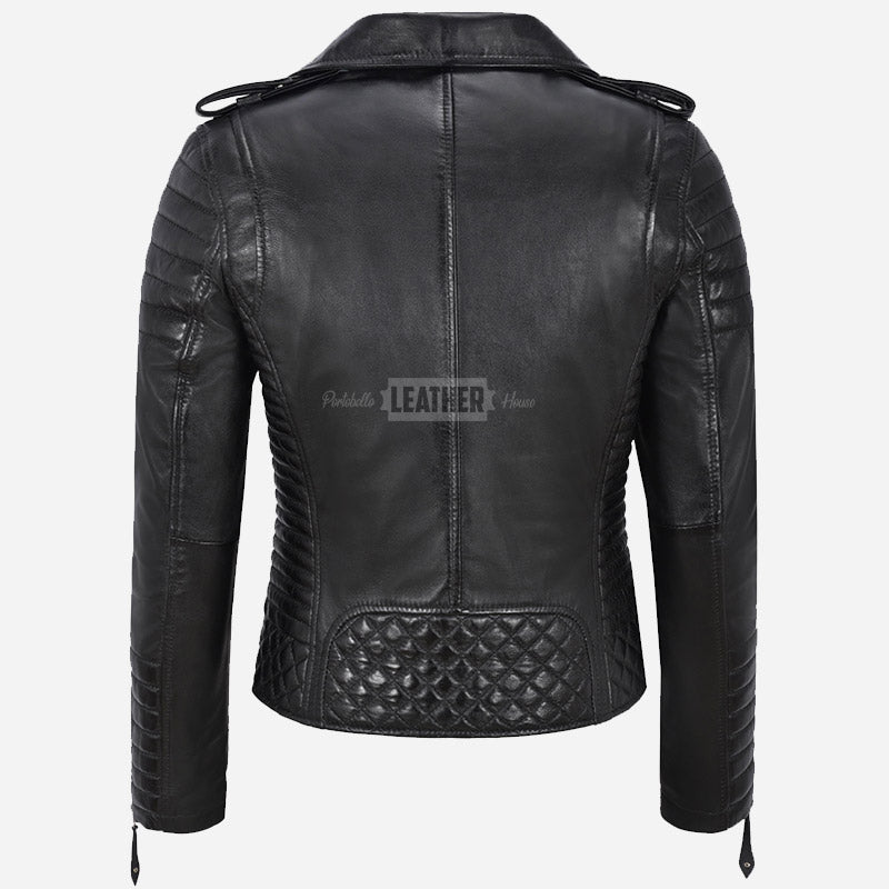 AZRA Leather Biker Jacket for Women