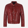 JAXLEY Leather Trucker Denim Jacket for Men