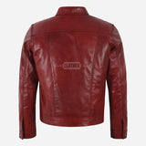 JAXLEY Leather Trucker Denim Jacket for Men