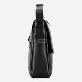 Black Leather Laptop Messenger Bag