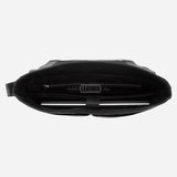 Black Leather Laptop Messenger Bag