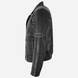 KAVREN 70's Leather Blouson Bomber Jacket