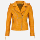 AZRA Leather Biker Jacket for Women