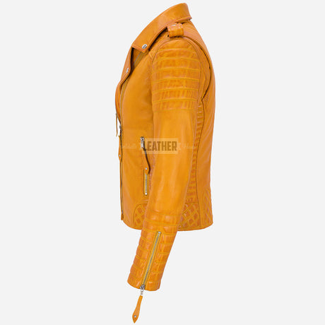 AZRA Leather Biker Jacket for Women