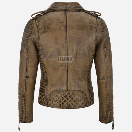 AZRA Leather Biker Jacket for Women