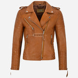 AZRA Leather Biker Jacket for Women