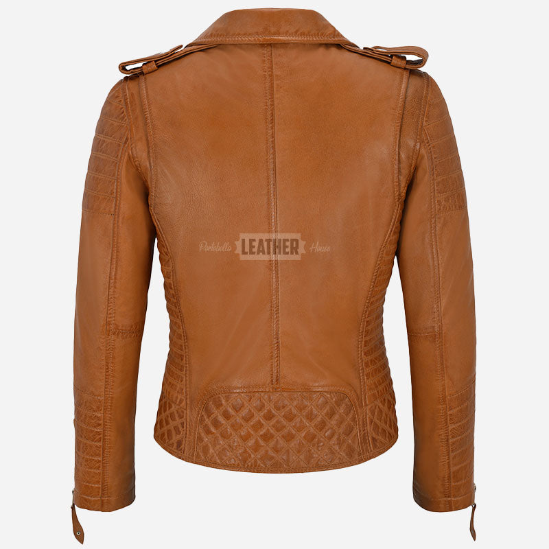 AZRA Leather Biker Jacket for Women