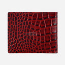 Men's Croc Print Bifold Leather Wallet