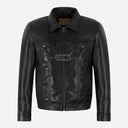 KARNEX Zip Through Trucker Jacket Black
