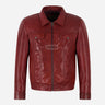 KARNEX Zip Through Trucker Jacket Red