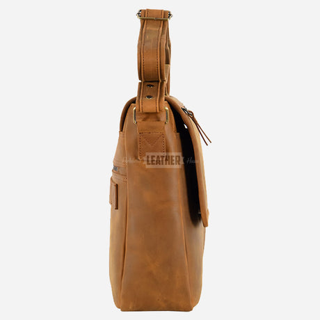 Vintage Leather Laptop Messenger Bag