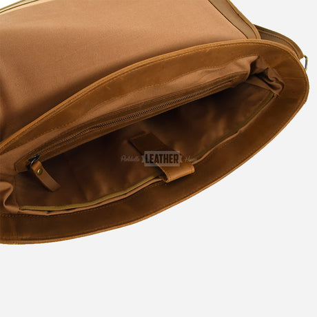Vintage Leather Laptop Messenger Bag