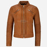 KORA Women's Leather Racer Jacket