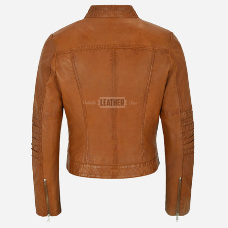 KORA Women's Leather Racer Jacket