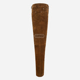 GRIT Men's Suede Leather Pants Coffee Brown