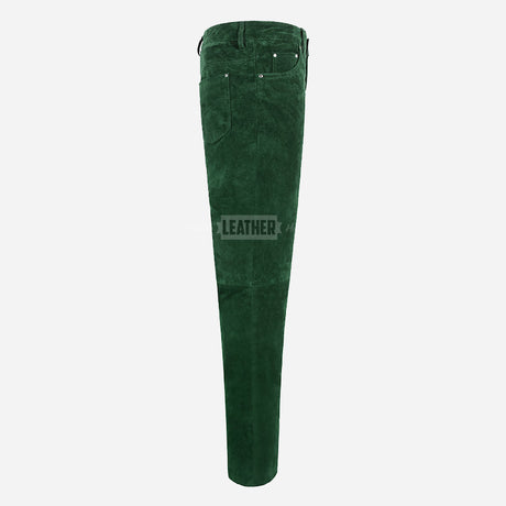 GRIT Men's Suede Leather Pants Green