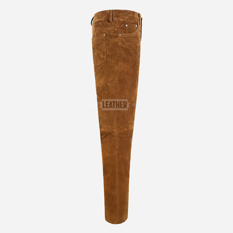 GRIT Men's Suede Leather Pants Tan
