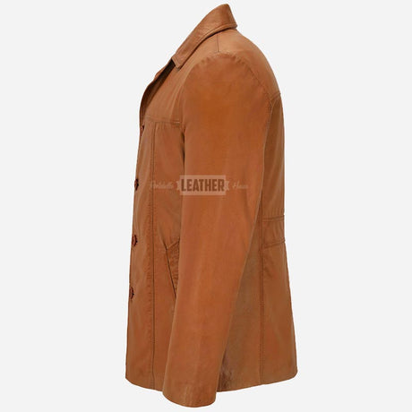 VARGARD Leather Military Style Coat