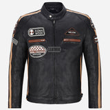 ASTRYX SIZMA Style Leather Racer Jacket