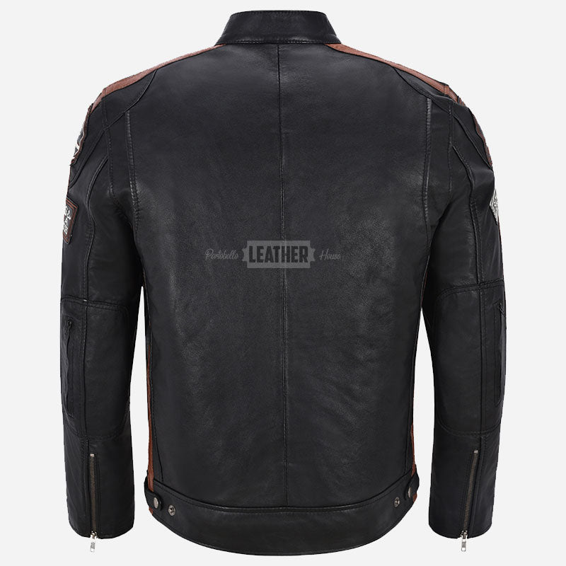 ASTRYX SIZMA Style Leather Racer Jacket