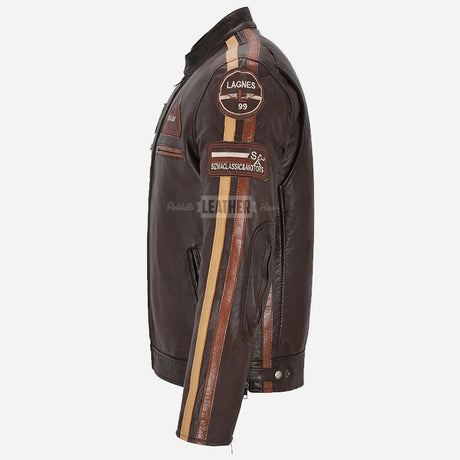 ASTRYX SIZMA Style Leather Racer Jacket