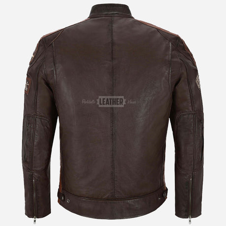ASTRYX SIZMA Style Leather Racer Jacket