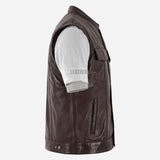 ZORVE Men’s Brown Leather Vest