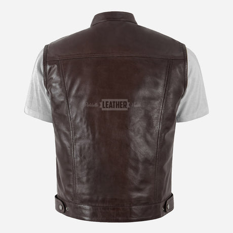 ZORVE Men’s Brown Leather Vest