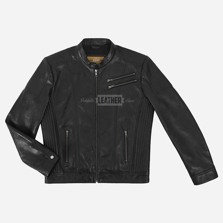 VELTREN Men’s Black Leather Jacket