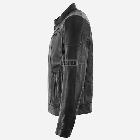 VELTREN Men’s Black Leather Jacket