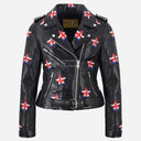 VYNCE Leather Jacket with Union Jack Stars