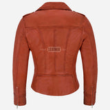 OXVA Centre Zip Leather Biker Jacket