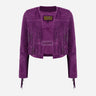 FERVOR Women's Suede Fringe Cropped Jacket