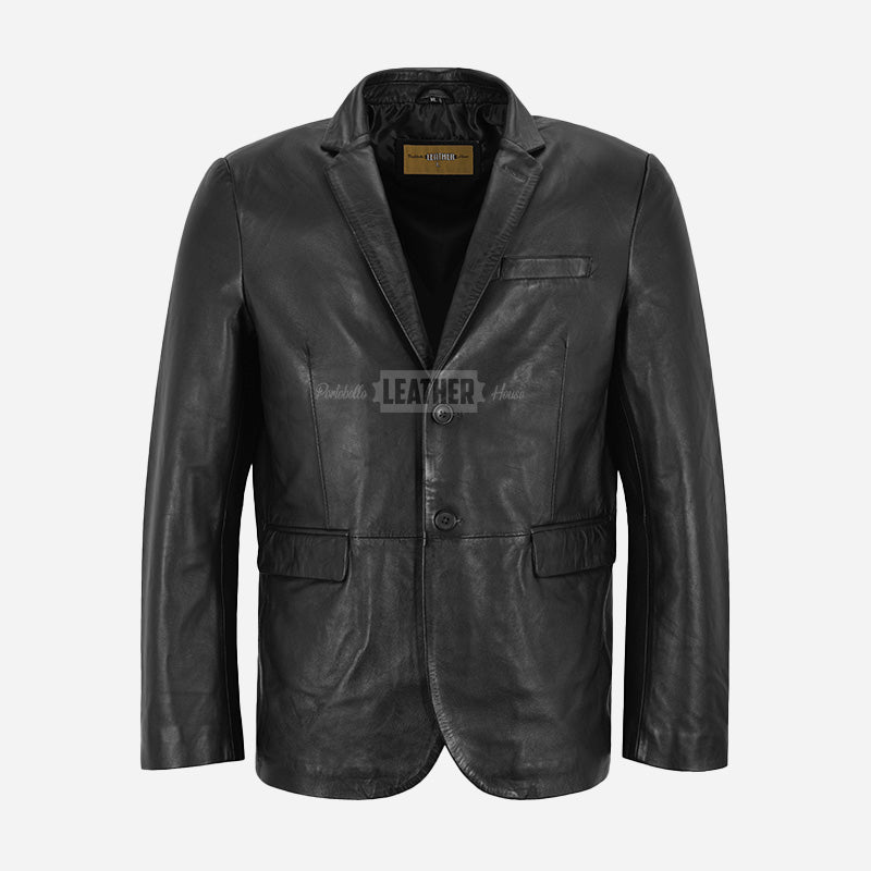 MALRIN Men's Leather Blazer