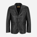 MALRIN Men's Leather Blazer