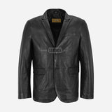 MALRIN Men's Leather Blazer