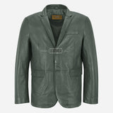 MALRIN Men's Leather Blazer