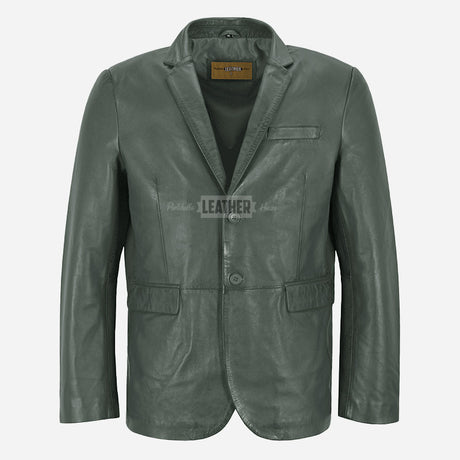 MALRIN Men's Leather Blazer