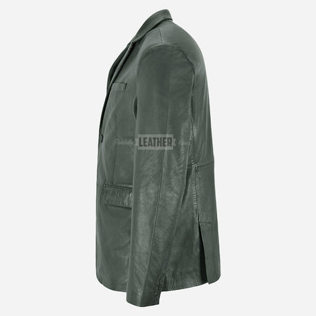 MALRIN Men's Leather Blazer