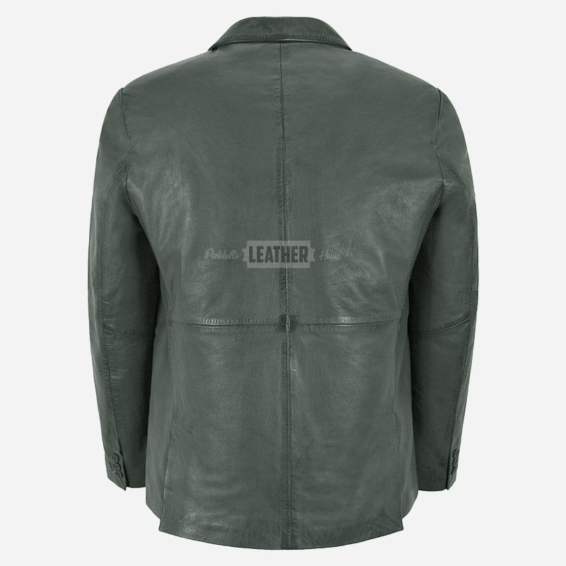 MALRIN Men's Leather Blazer