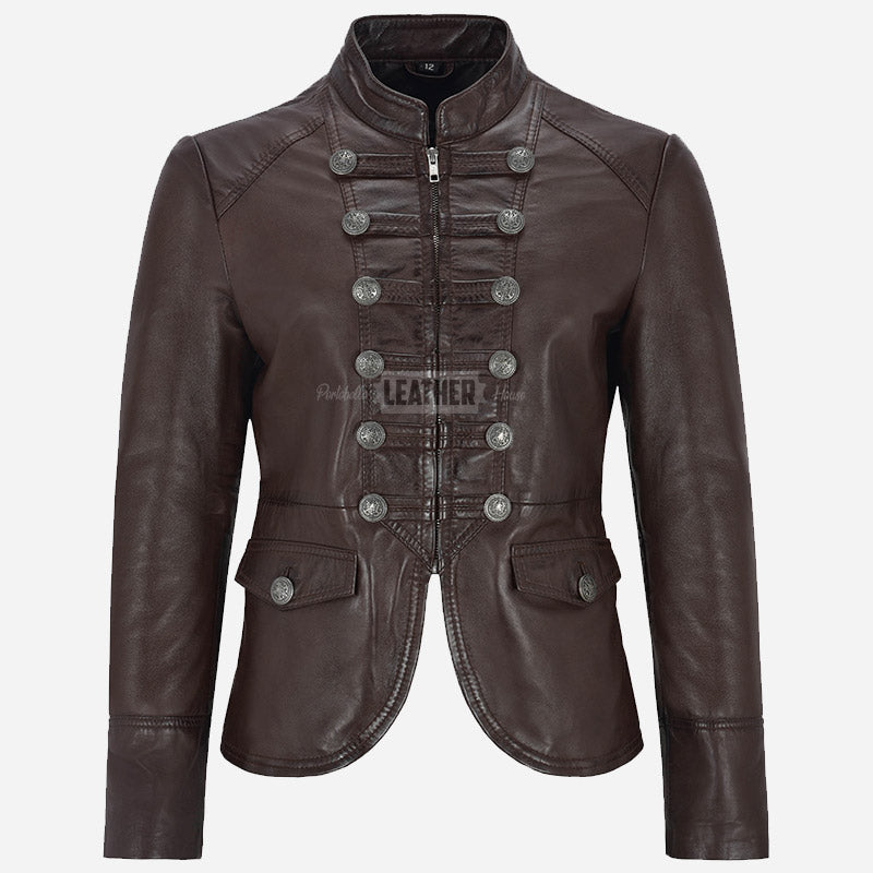 AERYNIX Women's Studded Leather Jacket