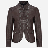 AERYNIX Women's Studded Leather Jacket
