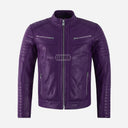 AZREN Leather Biker Jacket for Men