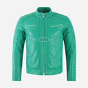 AZREN Leather Biker Jacket for Men